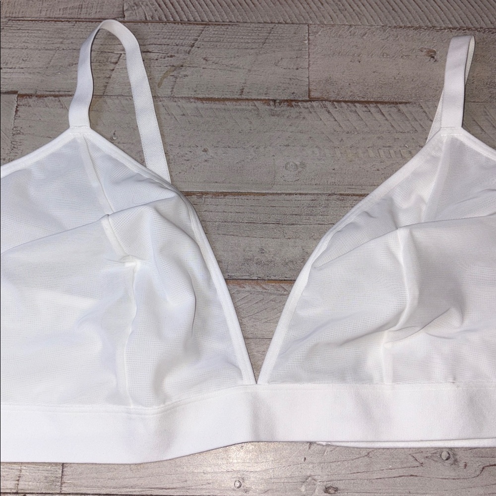 Women's V-Neck Mesh White Bralette Size 4X NWT! - Picture 4 of 15